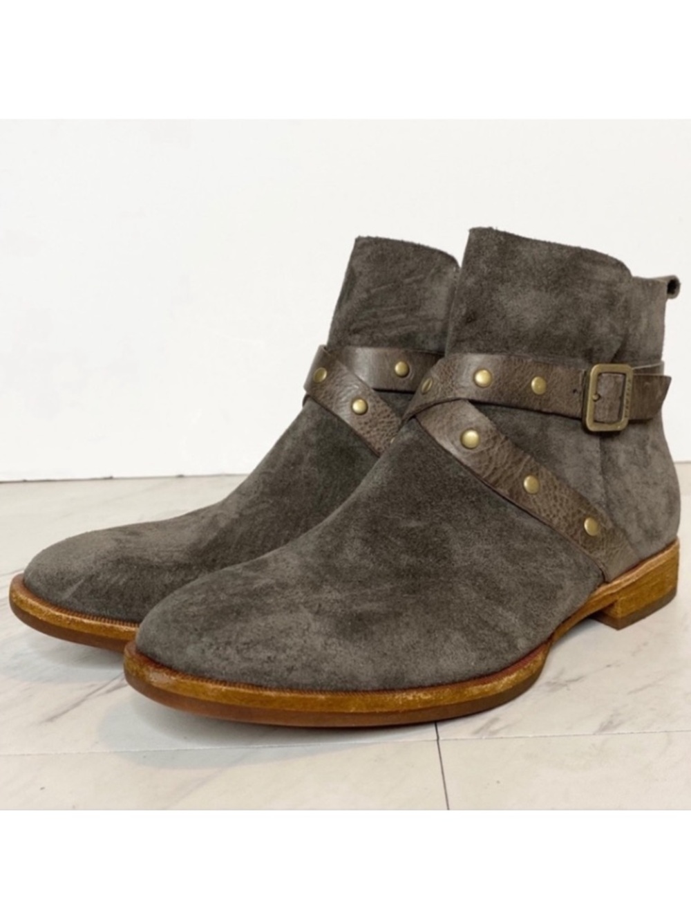 Kork-Ease Kenai Gray Suede Bootie 6M